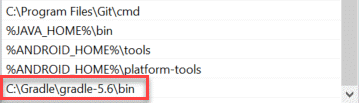 Path variabele voor Gradle
