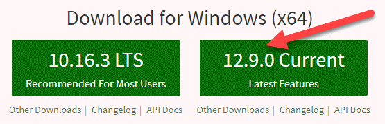 Installeer node.js